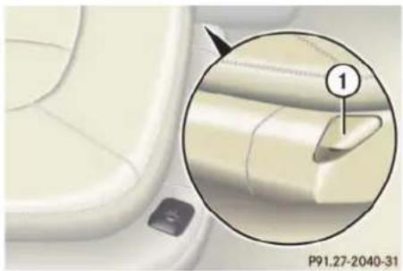 Mercedes-Benz CL-Class (2003) - Inserting the auxiliary cup holder - 1