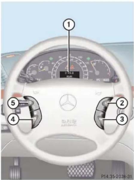 Mercedes-Benz CL-Class (2003) - Multifunction steering wheel Multifunction steering wheel - 1