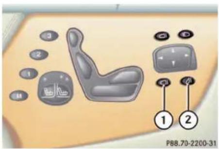 Mercedes-Benz CL-Class (2003) - Folding the exterior rear view mirrors in and out manually - 1