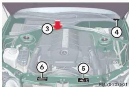 Mercedes-Benz CL-Class (2003) - Identification labels Identification labels - 3