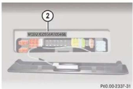 Mercedes-Benz CL-Class (2003) - Identification labels Identification labels - 2