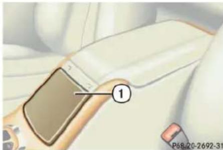Mercedes-Benz CL-Class (2003) - Storage compartment in front of arm-rest - 1