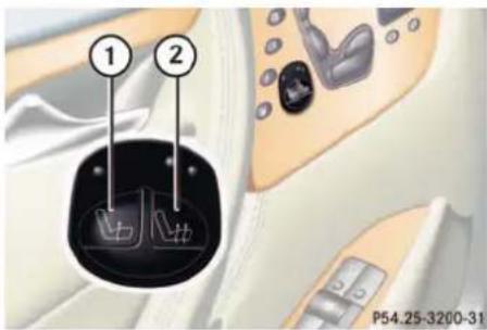 Mercedes-Benz CL-Class (2003) - Vehicles without seat ventilation\* - 1