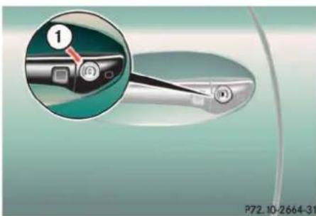 Mercedes-Benz CL-Class (2003) - Unlocking the driver's door - 2