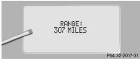 Mercedes-Benz CL-Class (2003) - Call up range (distance to empty) - 1