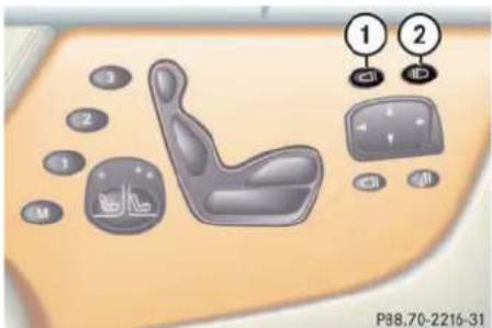Mercedes-Benz CL-Class (2003) - Activating exterior rear view mirror parking position - 1