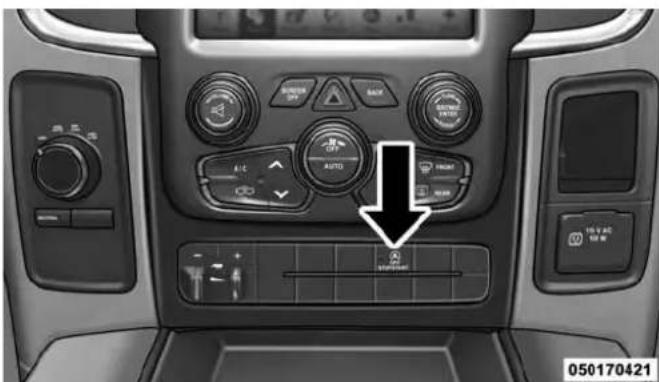 Control panel of a car with visible function buttons, speed limit, and status indicators
