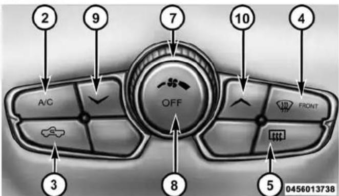 2 9 7 10 4 A/C OFF FRONT 3 8 5 0456013738