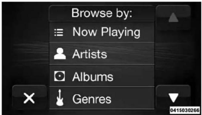Browse by: ≡ Now Playing Artists Albums Genres