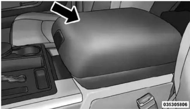 RAM 2500 (2015) - Center Storage Compartment — If Equipped - 1