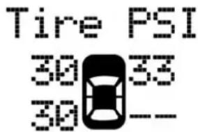 Tire PSI 30 33 30 --