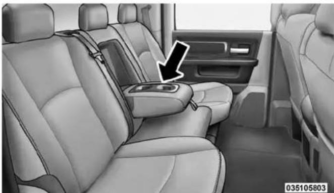 RAM 2500 (2015) - Rear Cupholders — If Equipped - 1