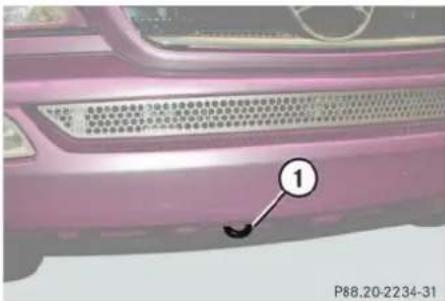 Mercedes-Benz ML-Class (2003) - Front towing eye - 1
