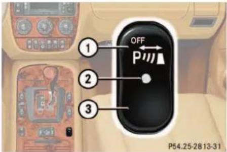 Mercedes-Benz ML-Class (2003) - Switching Parktronic on/off - 1