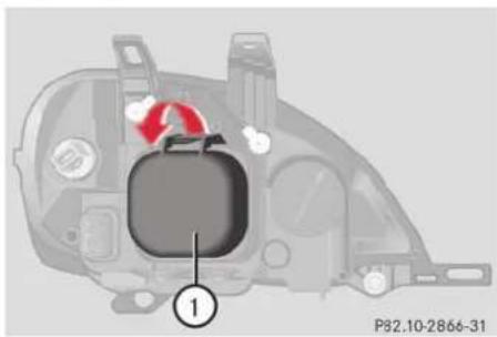 Mercedes-Benz ML-Class (2003) - Replacing bulbs for front lamps - 1