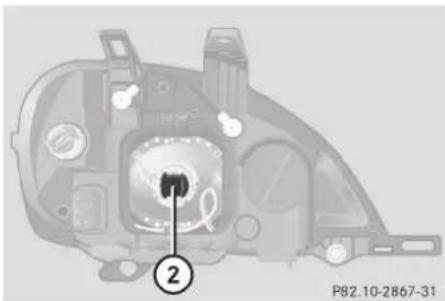 Mercedes-Benz ML-Class (2003) - Replacing bulbs for front lamps - 2