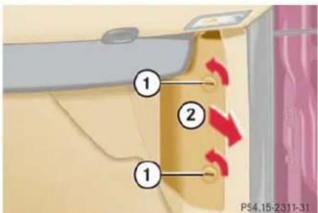 Mercedes-Benz ML-Class (2003) - Auxiliary fuse box in front passenger footwell - 1