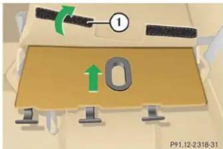 Mercedes-Benz ML-Class (2003) - Storing cargo floor plates - 1