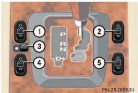 Mercedes-Benz ML-Class (2003) - Opening and closing the side windows - 1