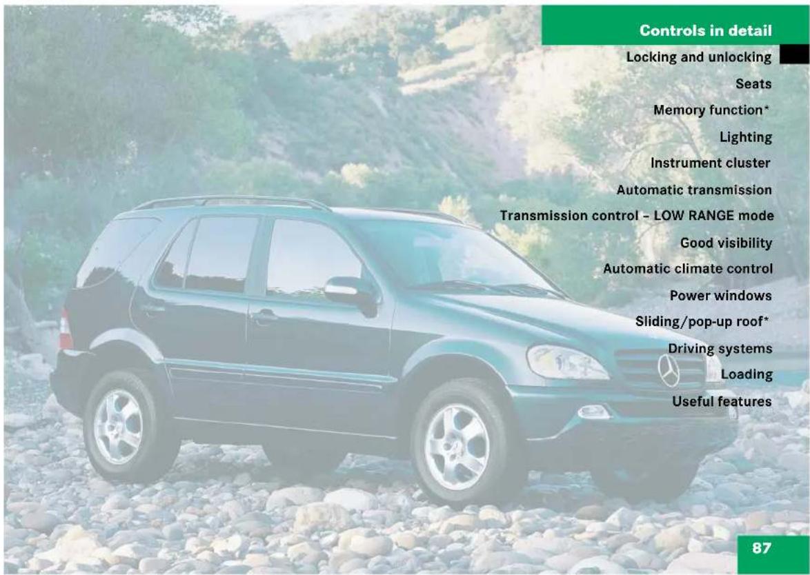 Mercedes-Benz M-Class (2004) - Canceling the alarm - 1