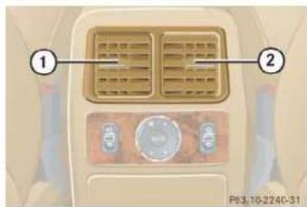 Mercedes-Benz M-Class (2004) - Rear passenger compartment air vents - 1