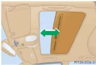 Mercedes-Benz M-Class (2004) - Opening and closing the sliding/pop-up roof - 2
