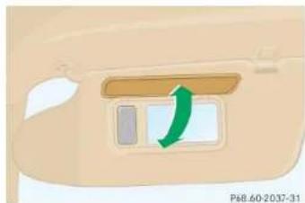 Mercedes-Benz M-Class (2004) - Illuminated vanity mirrors - 1