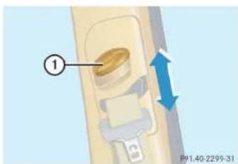 Mercedes-Benz M-Class (2004) - Seat belt height adjustment - 1