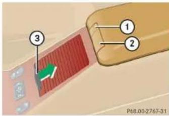 Mercedes-Benz M-Class (2004) - Armrest storage spaces - 1