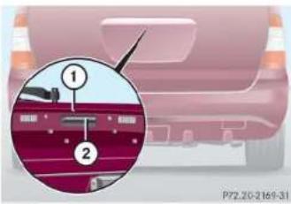 Mercedes-Benz M-Class (2004) - Opening the liftgate from outside - 1
