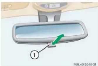 Mercedes-Benz M-Class (2004) - Interior rear view mirror, antiglare position - 1