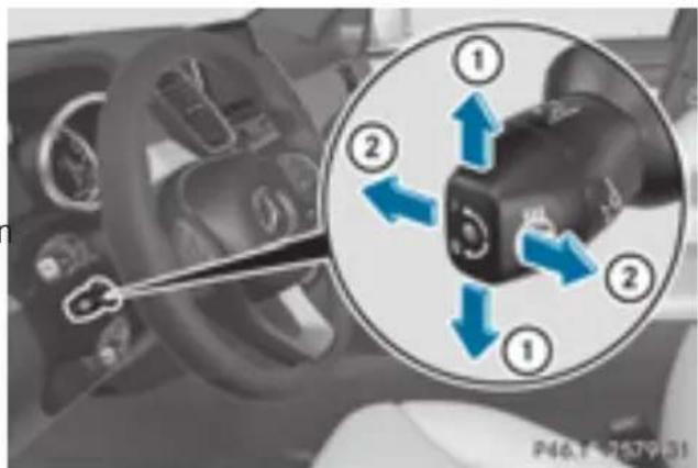 Mercedes-Benz GLE-Class AMG (2017) - Adjusting the steering wheel electrically - 1