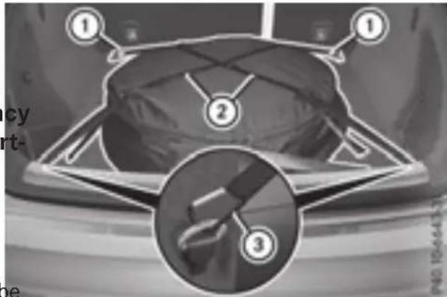 Mercedes-Benz GLE-Class AMG (2017) - Vehicles with a "Minispare" emergency spare wheel under the cargo compartment floor - 2