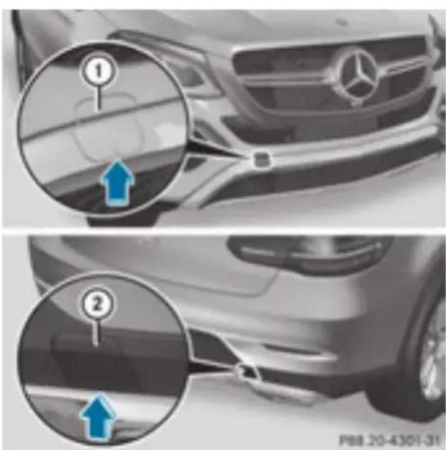Mercedes-Benz GLE-Class AMG (2017) - Installing the towing eye - 1