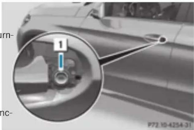 Mercedes-Benz GLE-Class AMG (2017) - Unlocking/locking the driver's door using the mechanical key - 2