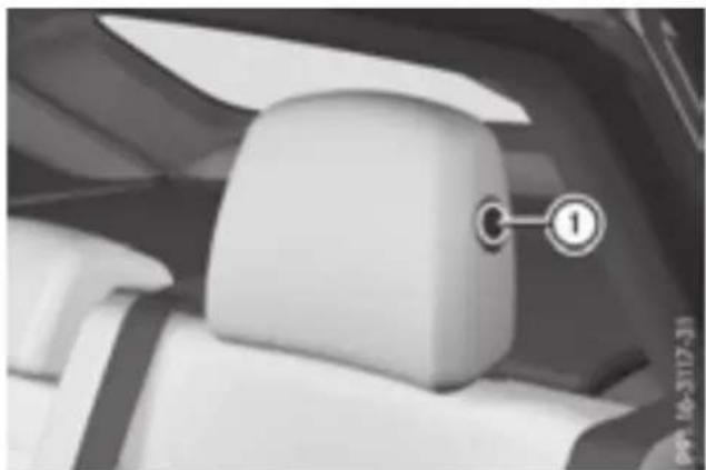 Mercedes-Benz GLE-Class AMG (2017) - Folding the outer head restraints up down - 1