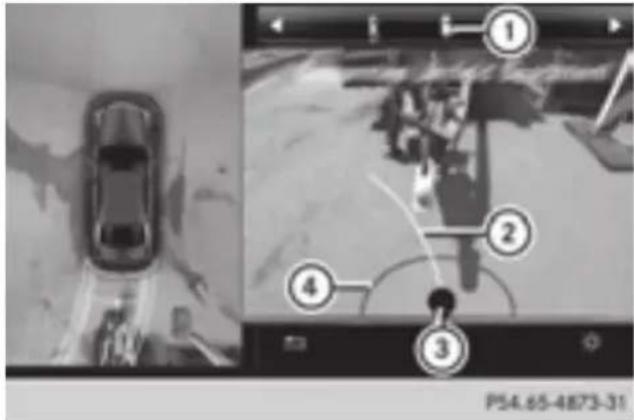 Mercedes-Benz GLE-Class AMG (2017) - Top view with picture from the rear view camera - 5