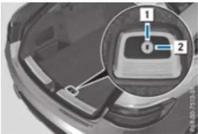 Mercedes-Benz GLE-Class AMG (2017) - Locking/unlocking the cargo compartment floor - 1