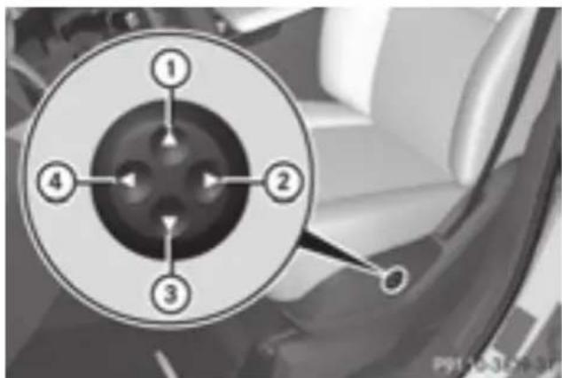 Mercedes-Benz GLE-Class AMG (2017) - Adjusting the 4-way lumbar support - 1