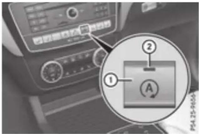 Mercedes-Benz GLE-Class AMG (2017) - Deactivating or activating the ECO start/stop function - 1