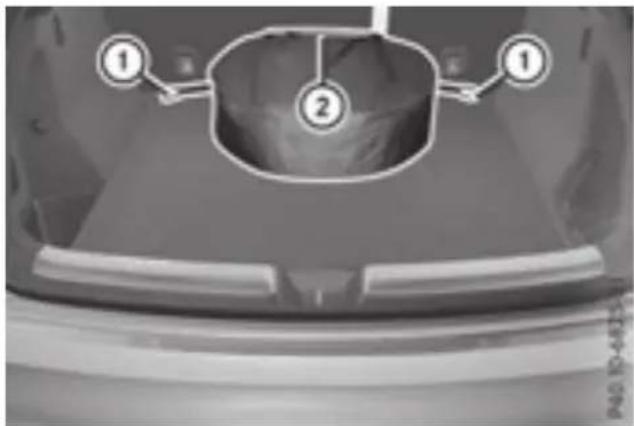 Mercedes-Benz GLE-Class AMG (2017) - Mercedes-AMG vehicles with a collapsible spare wheel in the emergency spare wheel bag - 1