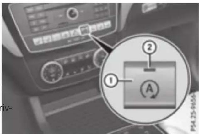 Mercedes-Benz GLE-Class AMG (2017) - Deactivating or activating the ECO start/stop function - 2