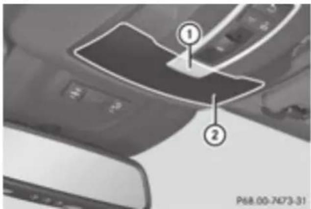 Mercedes-Benz GLE-Class AMG (2017) - Eyeglasses compartment - 1