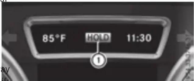 Mercedes-Benz GLE-Class AMG (2017) - Activating the HOLD function - 1