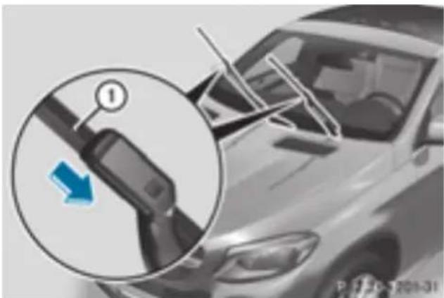 Mercedes-Benz GLE-Class AMG (2017) - Installing the wiper blades - 1
