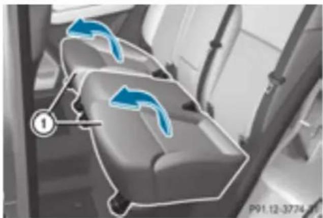Mercedes-Benz GLE-Class AMG (2017) - Folding the rear bench seat forwards - 1