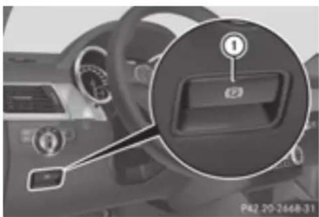 Mercedes-Benz GLE-Class AMG (2017) - Applying or releasing manually - 1