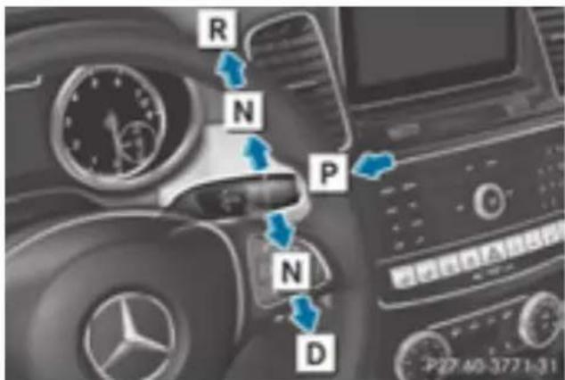 Mercedes-Benz GLE-Class AMG (2017) - DIRECT SELECT lever - 1