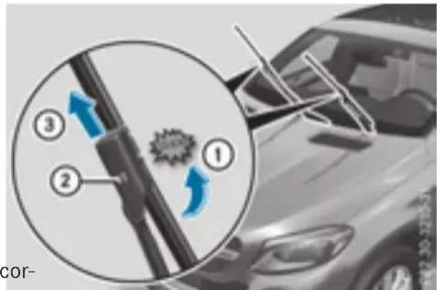 Mercedes-Benz GLE-Class AMG (2017) - Removing a wiper blade - 1