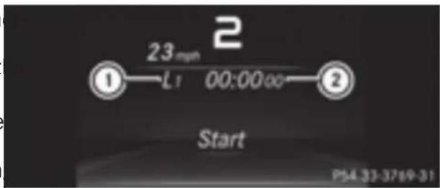 Mercedes-Benz GLE-Class AMG (2017) - Displaying and starting RACETIMER - 1